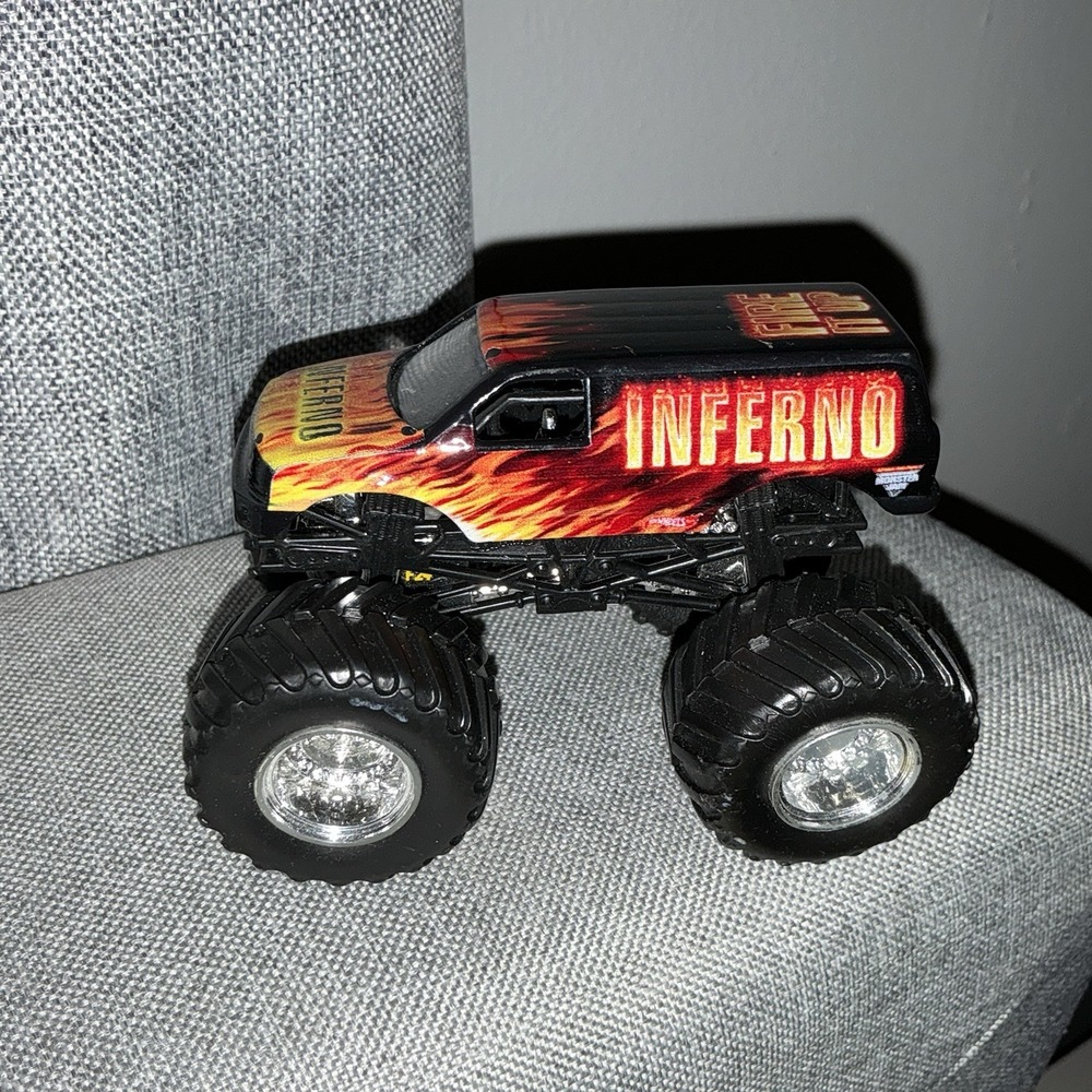 RARE Hot Wheels Die Cast Monster Jam Truck Inferno 1/64 Fire Flames
